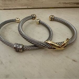 Elegant Silver and Gold-Tone Women's Bracelets
